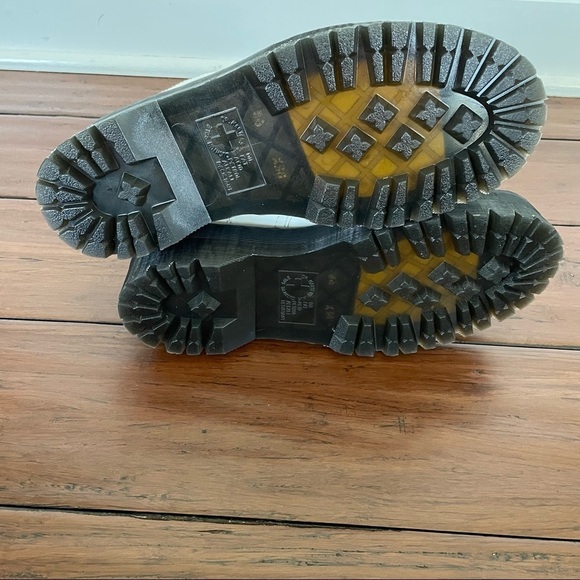 Dr Martens Jadon Smooth Leather White Platform Boots Size 8 - Picture 5 of 8